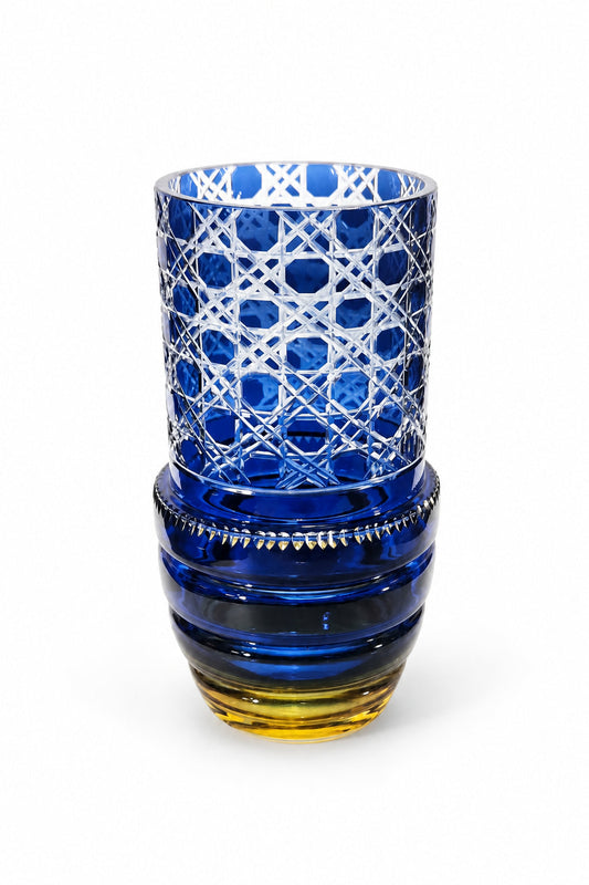 Kristal Twist Vazo - Bohem Petek Desenli Dekoratif Vazo, 1 Adet