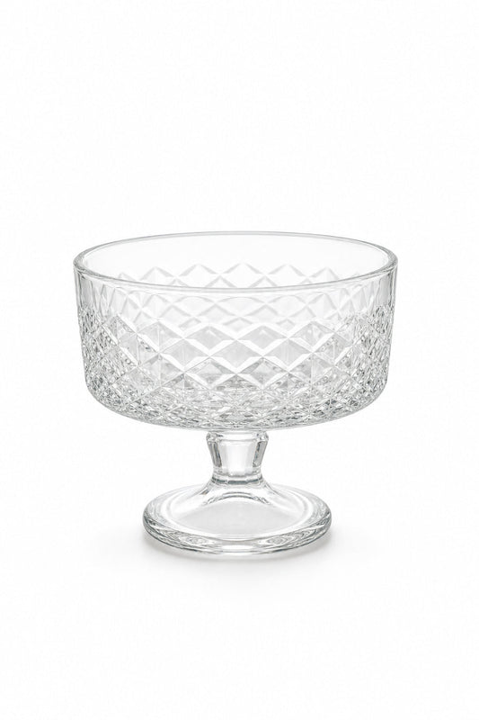 Kesme Kristal Cam Kase 19 cm - Dekoratif Sunumluk, 1 Adet