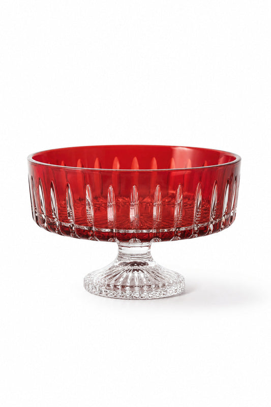 Kesme Kristal Meyvelik 25 cm - Dekoratif Sofra Sunum Kasesi, 1 Adet