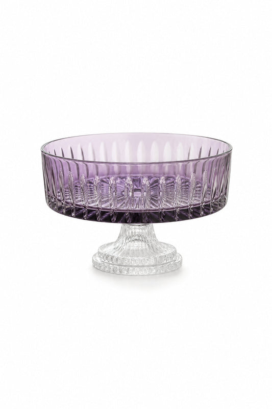 Kesme Kristal Meyvelik 25 cm - Dekoratif Sofra Sunum Kasesi, 1 Adet