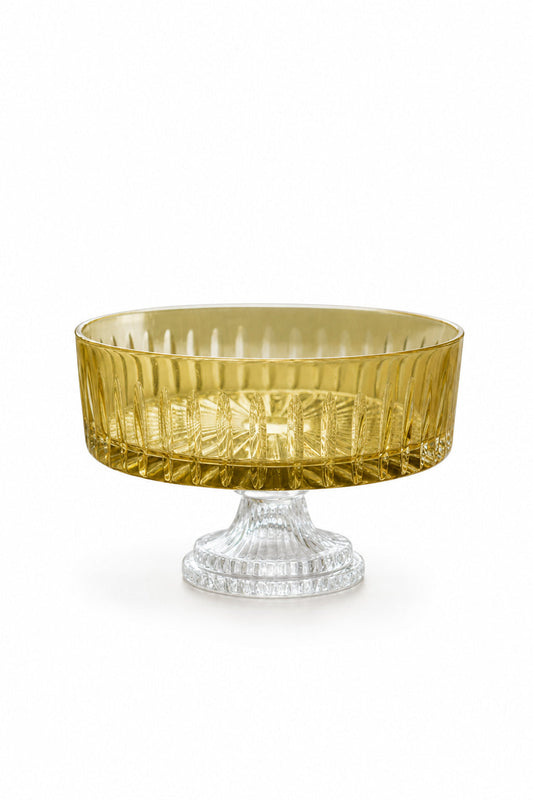 Kesme Kristal Meyvelik 25 cm - Dekoratif Sofra Sunum Kasesi, 1 Adet