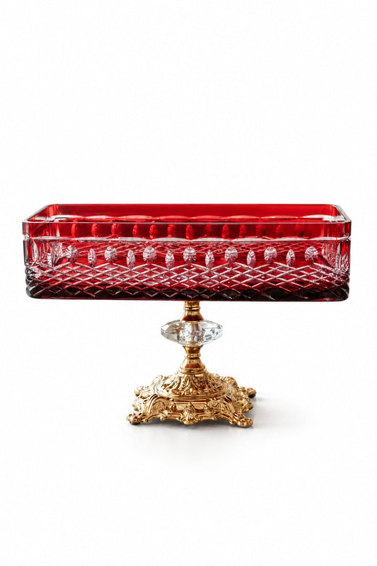 Kristal Baton Sunum Kasesi - Royal Desenli Dekoratif Sofra Kasesi, 1 Adet