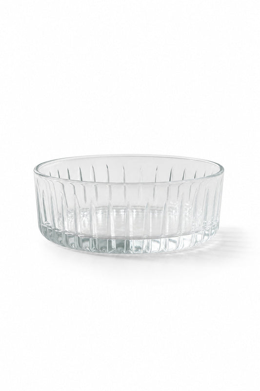 Kesme Kristal Cam Kase 25 cm - Dekoratif Sunumluk, 1 Adet