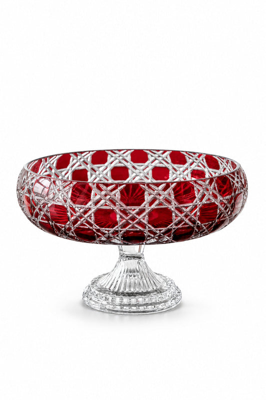 Kristal Meyvelik 28 cm - Nilüfer Petek Desen Sunumluk, 1 Adet