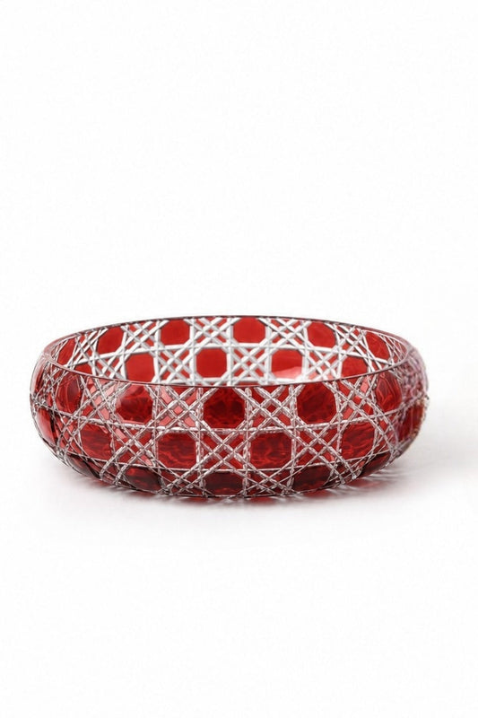 Kristal Meyvelik 28 cm - Nilüfer Petek Desen Sunumluk, 1 Adet