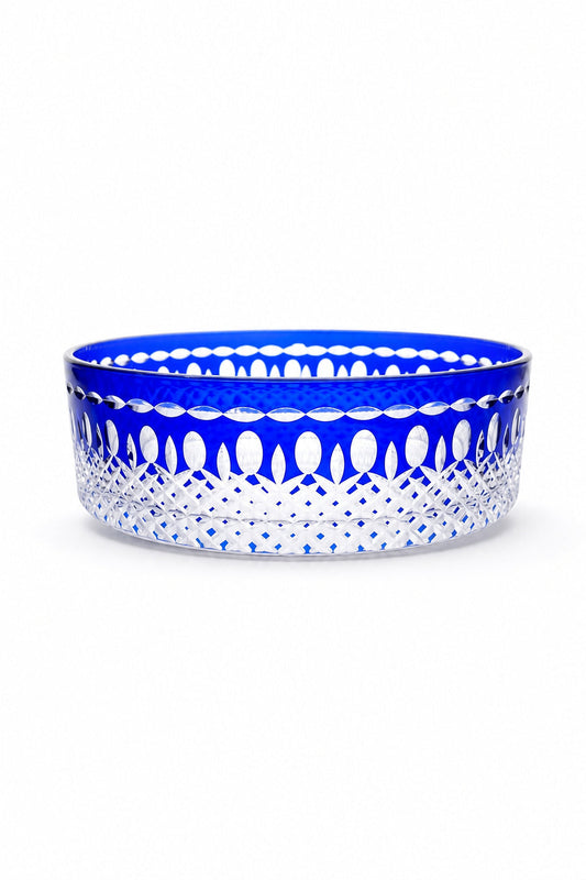 Kristal Meyvelik 25 cm - Damla Desenli Sunumluk, 1 Adet
