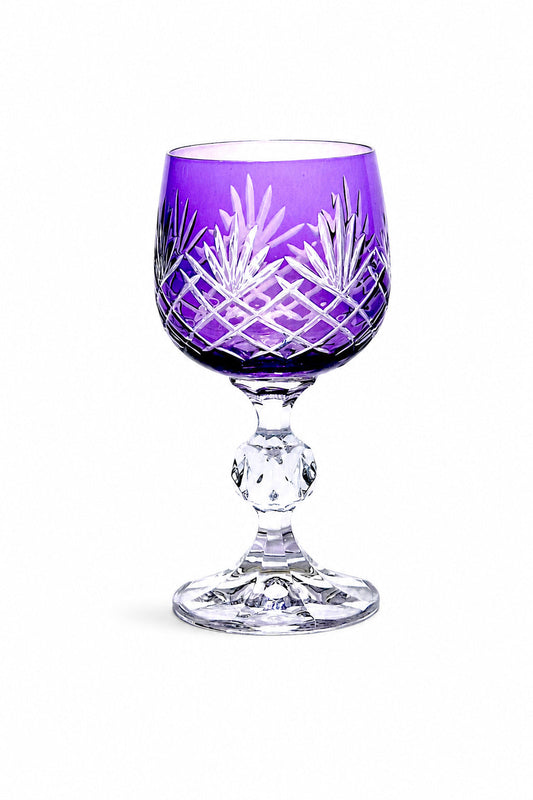 Bohemia Kristal Ayaklı Kahve Yanı Su Bardağı 150 ml - Püskül Desenli Lüks, 1 Adet