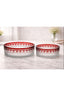 El İşçiliği Kesme kristal Royal Desen Lüks Meyvelik Sunumluk 25-19cm