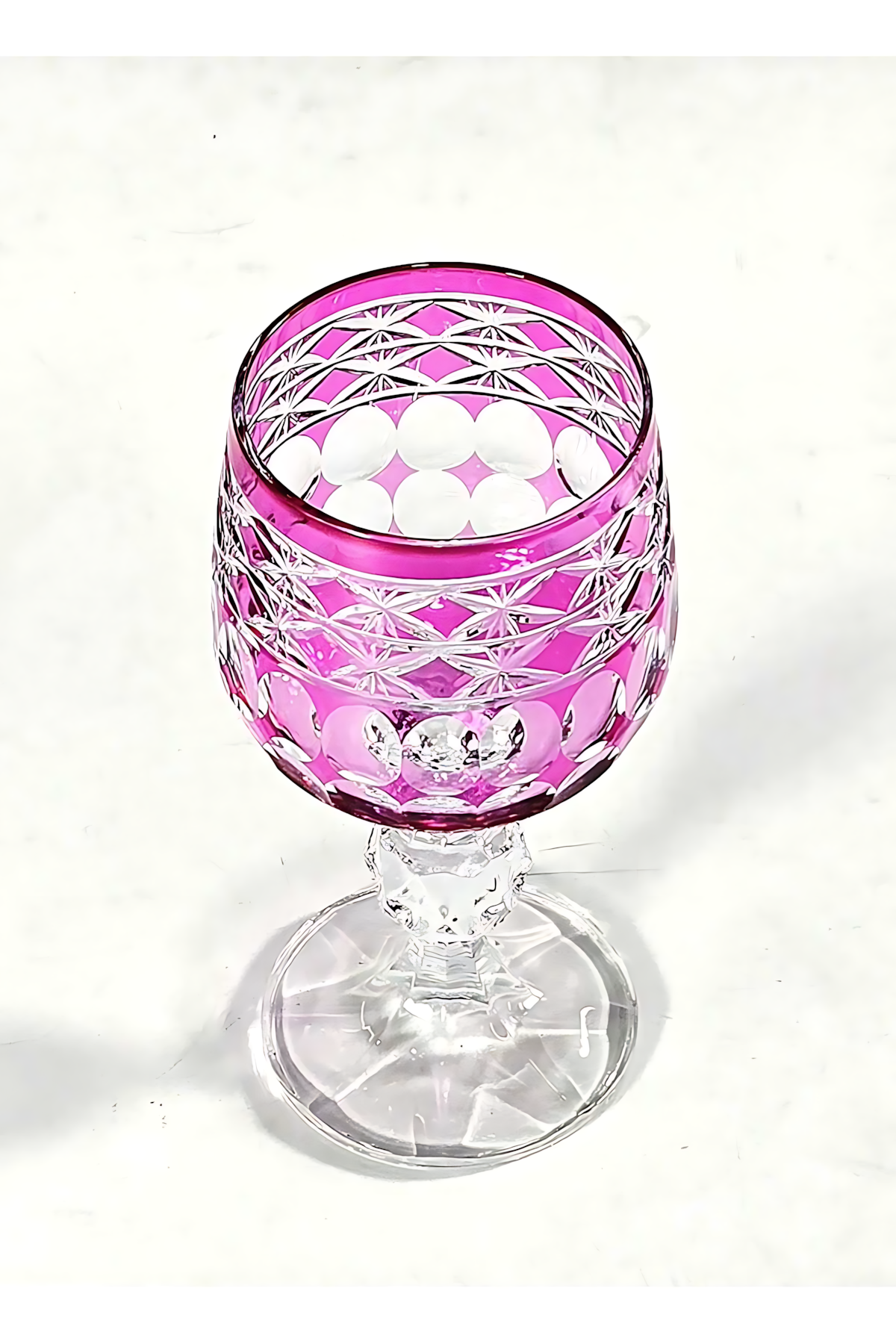 El Yapımı Kristal Dekoratif Bohemia Crystal Haven Desen Özel Tasarım Avangart Bardak Seti 6'lı
