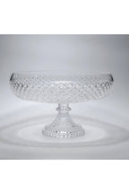 El Yapımı Kristal Dekoratif 28cm Karizma Ayaklı Meyvelik Sunumluk Lüks Kesme Kristal
