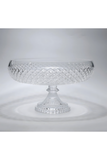El Yapımı Kristal Dekoratif 28cm Karizma Ayaklı Meyvelik Sunumluk Lüks Kesme Kristal
