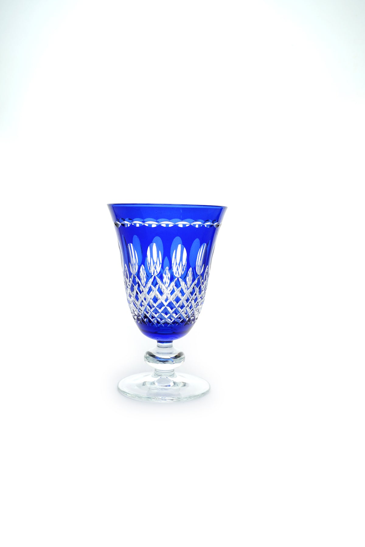 El Yapımı Kristal Dekoratif Royal Renkli Lüks Ayaklı Meşrubat 280ml Yemek Masası İçin Uygundur