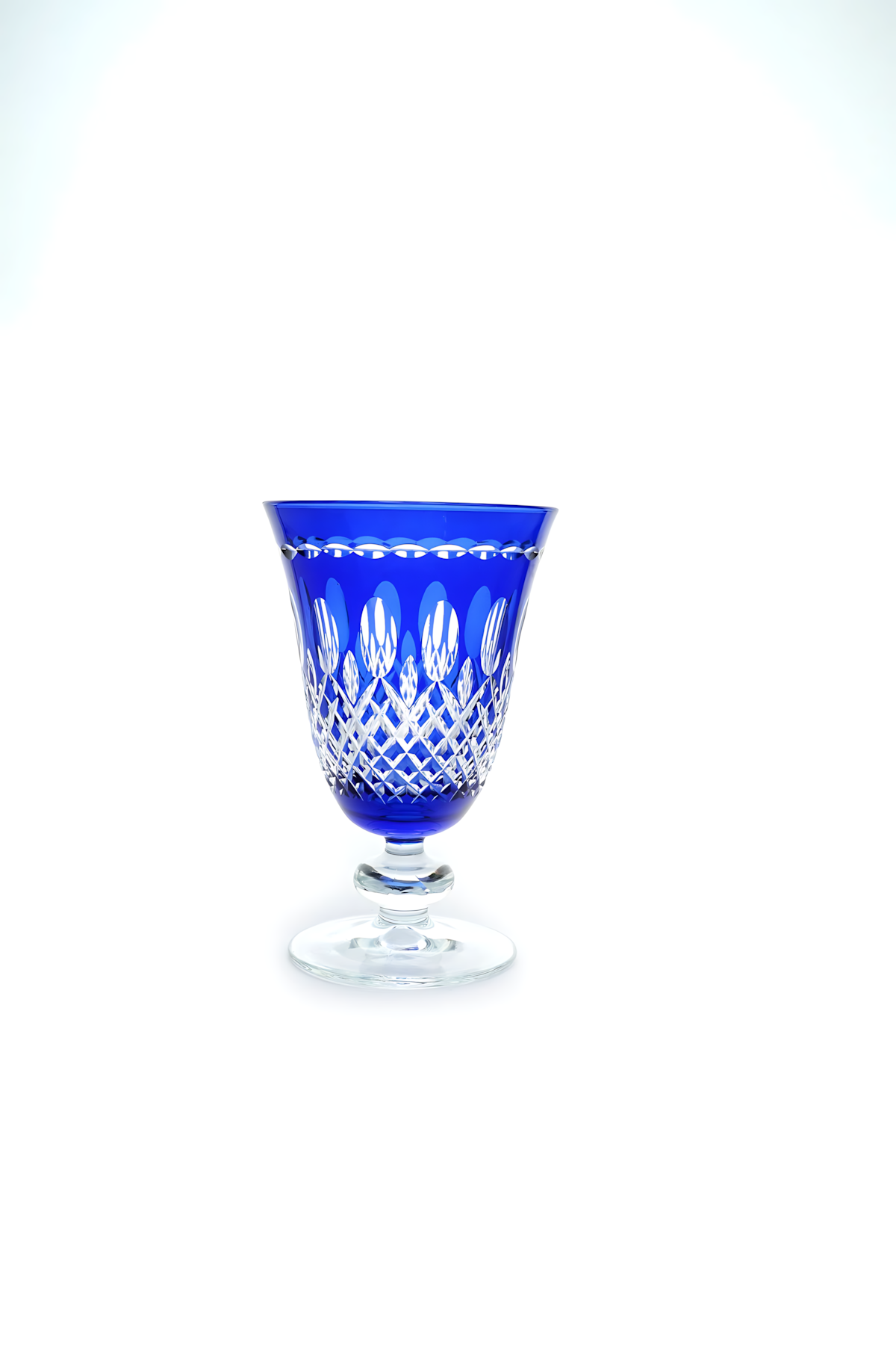 El Yapımı Kristal Dekoratif Royal Renkli Lüks Ayaklı Meşrubat 280ml Yemek Masası İçin Uygundur