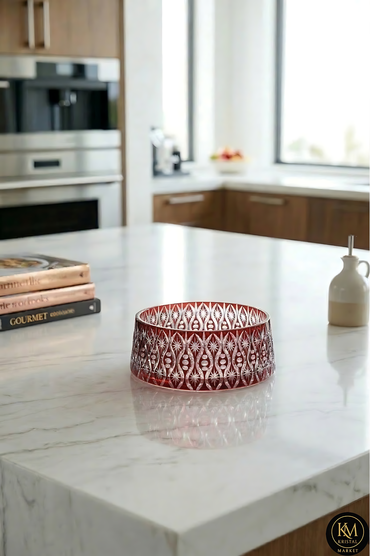 El Yapımı Kristal Dekoratif Simay Desen El İşliği Sunumluk