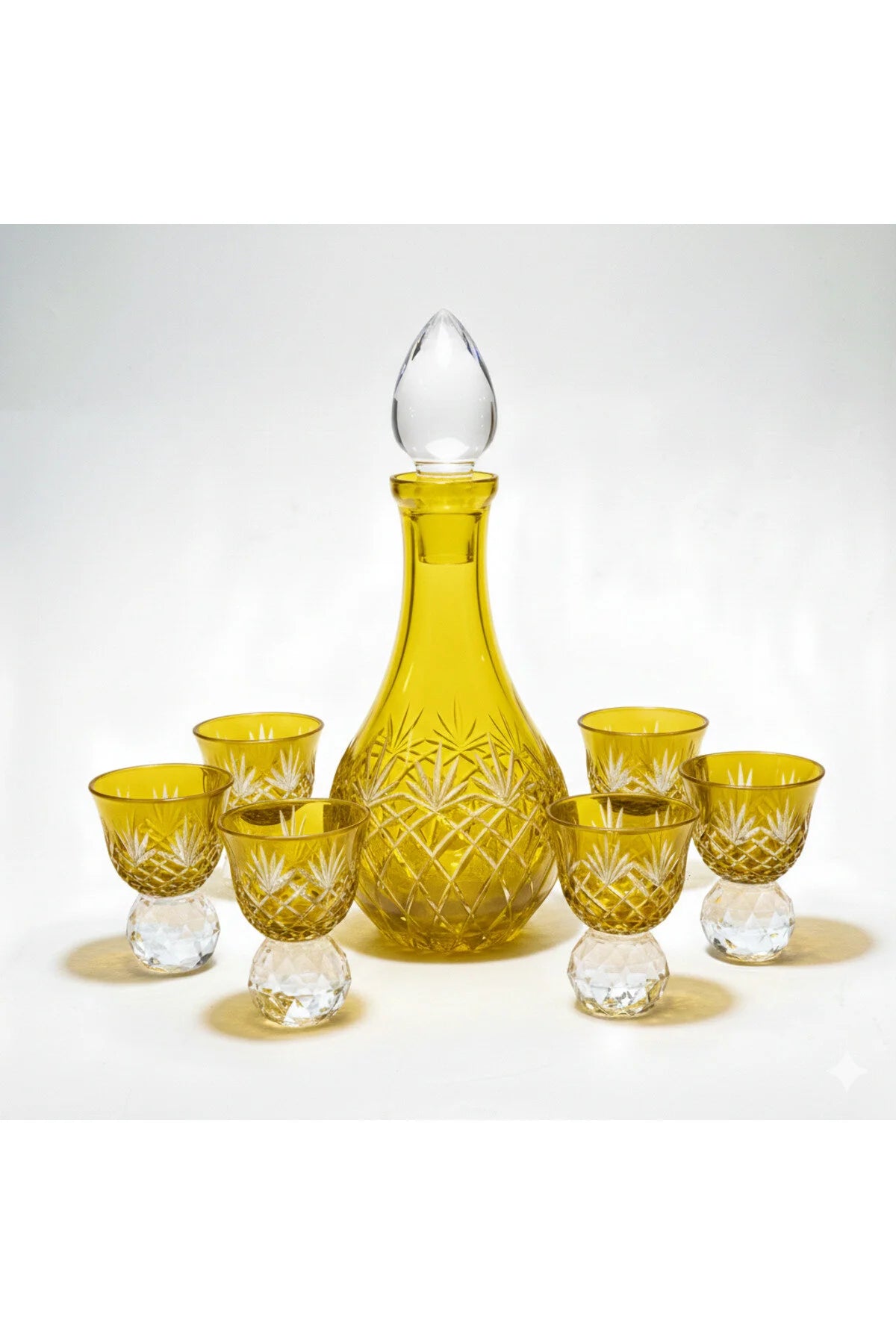 Zemzem Mıra Takımı Kristal Taşlı Püskül Desen 6lı Ürün ana görseli