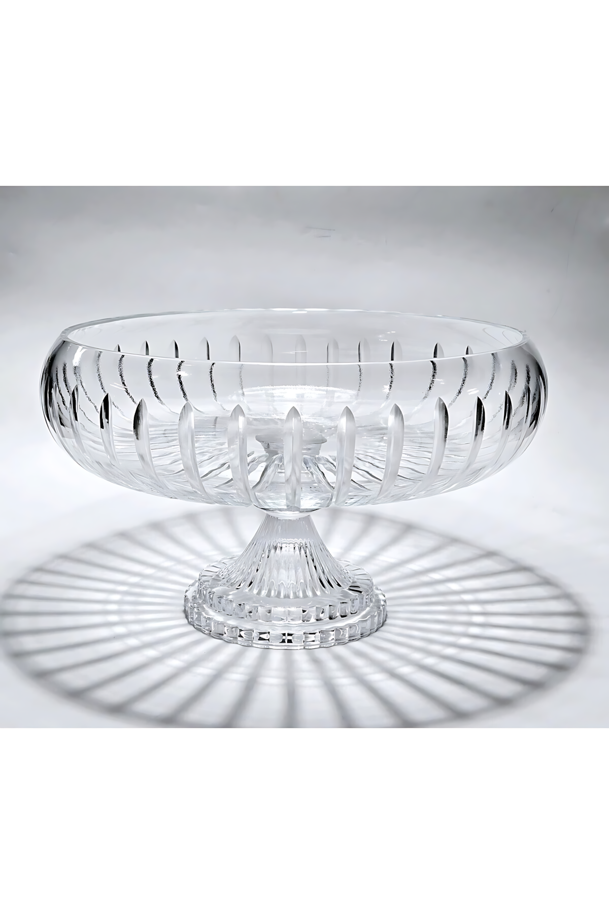 El Yapımı Kristal Dekoratif 28 Cm Kesme Ayaklı Kristal Kase Vertical