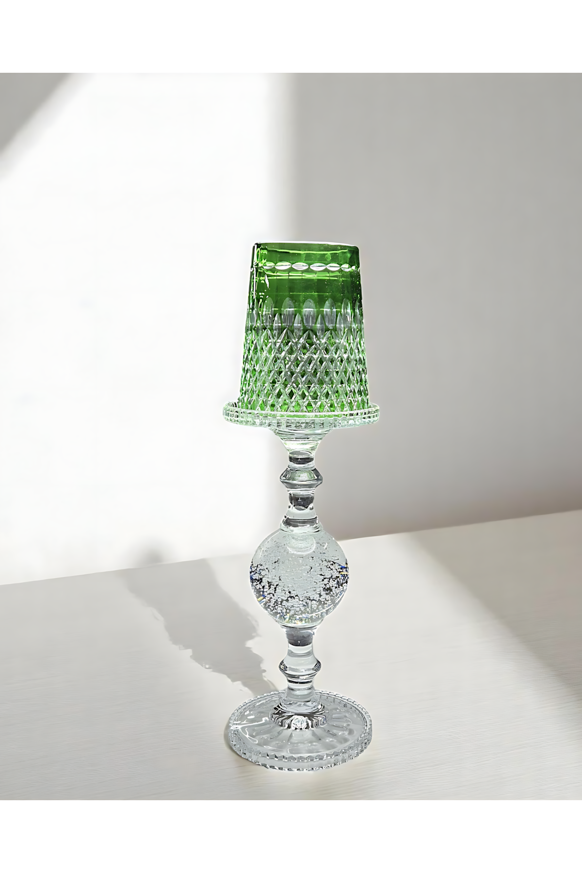 El Yapımı Kristal Dekoratif Vintage Mumluk 1 Adet