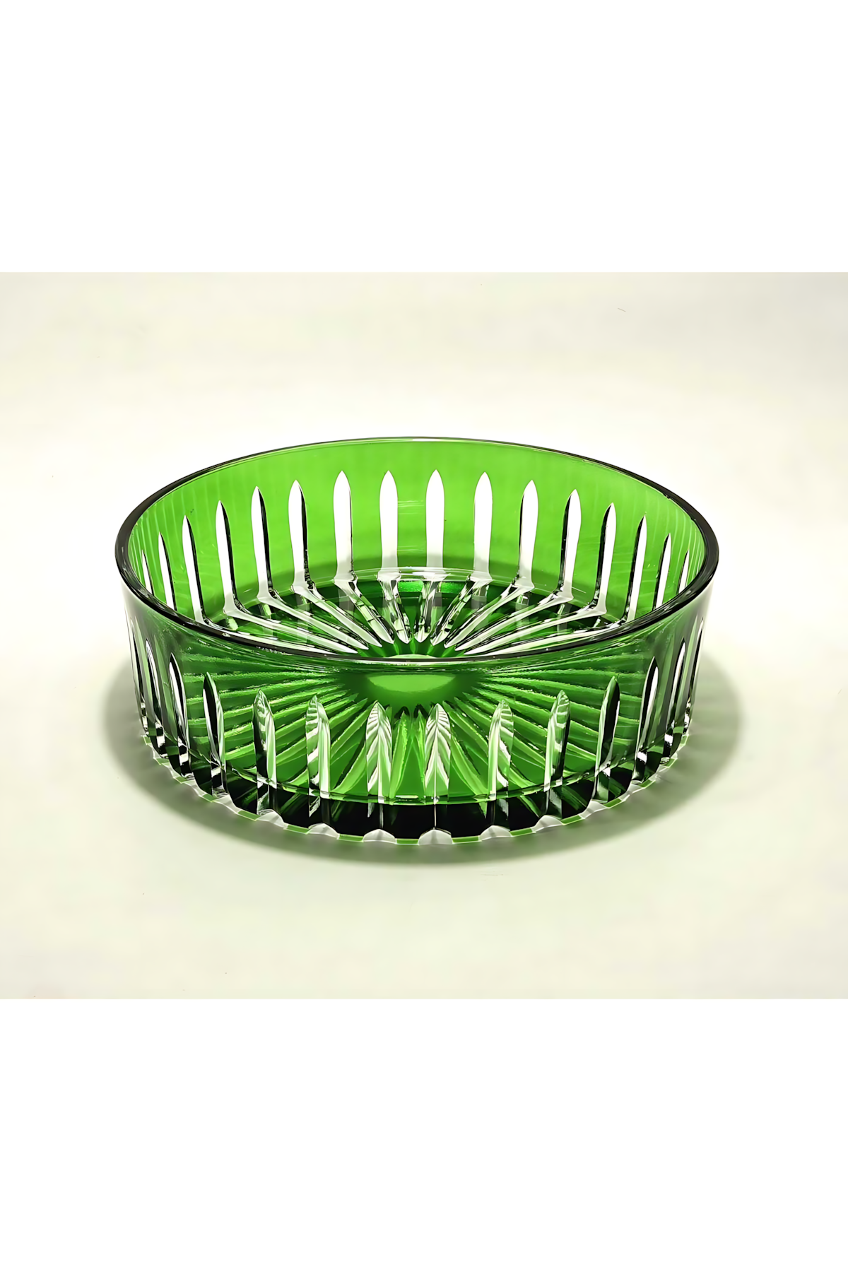 El Yapımı Kristal Dekoratif 25cm Kristal Kesme Sofra Kasesi Meyvelik 25cm