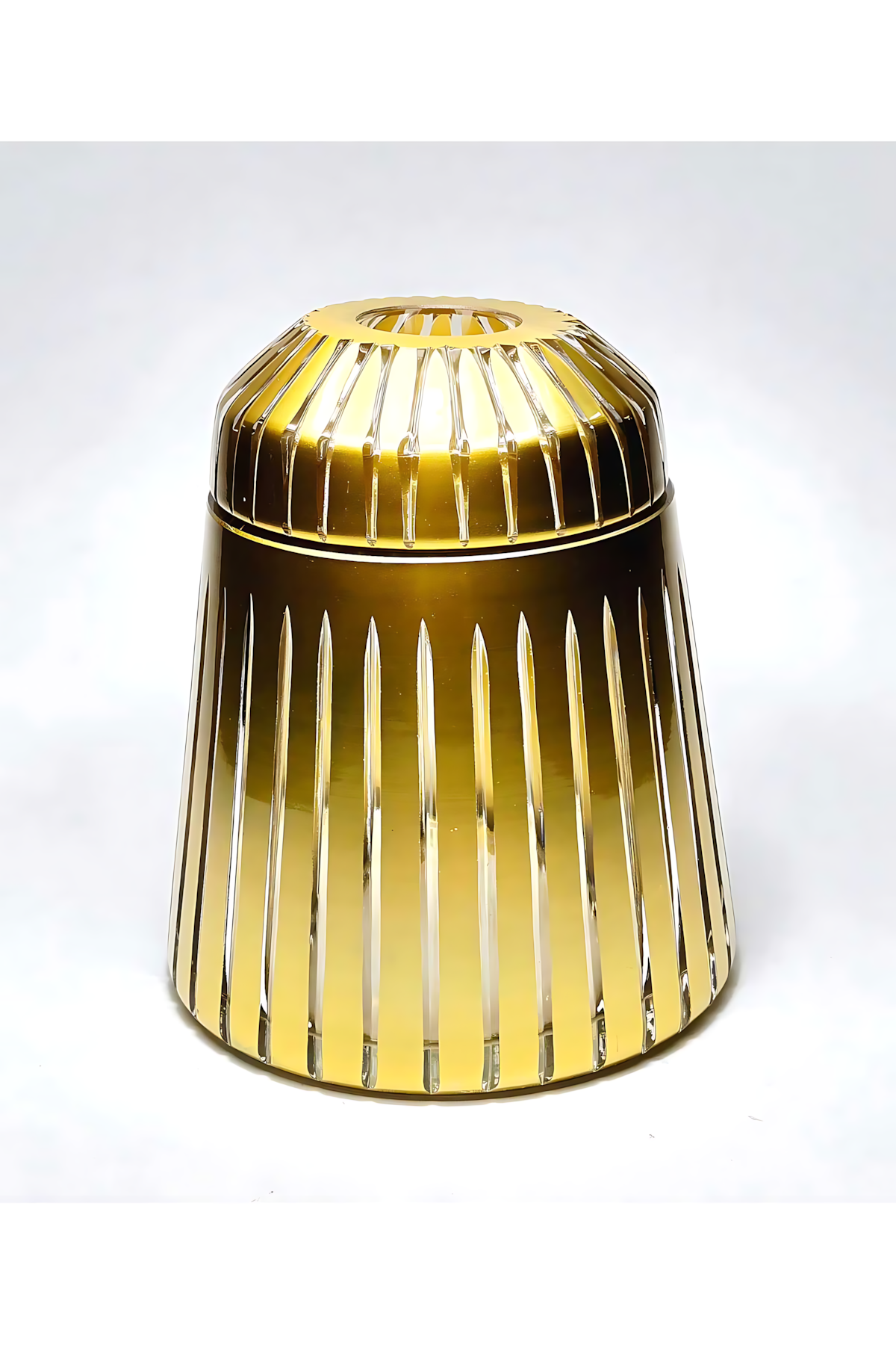 El Yapımı Kristal Dekoratif Merkür Pearl Vertical Desen Sunumluk Kapaklı Peçetelik Mumluk