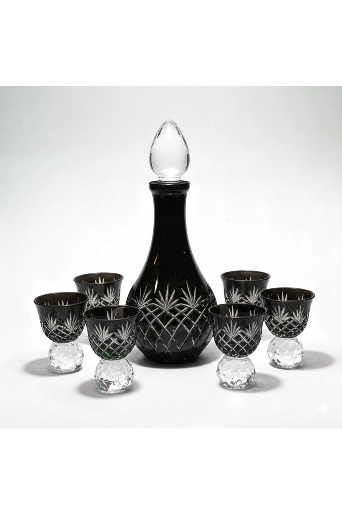 Zemzem Mıra Takımı Kristal Taşlı Püskül Desen 6lı
