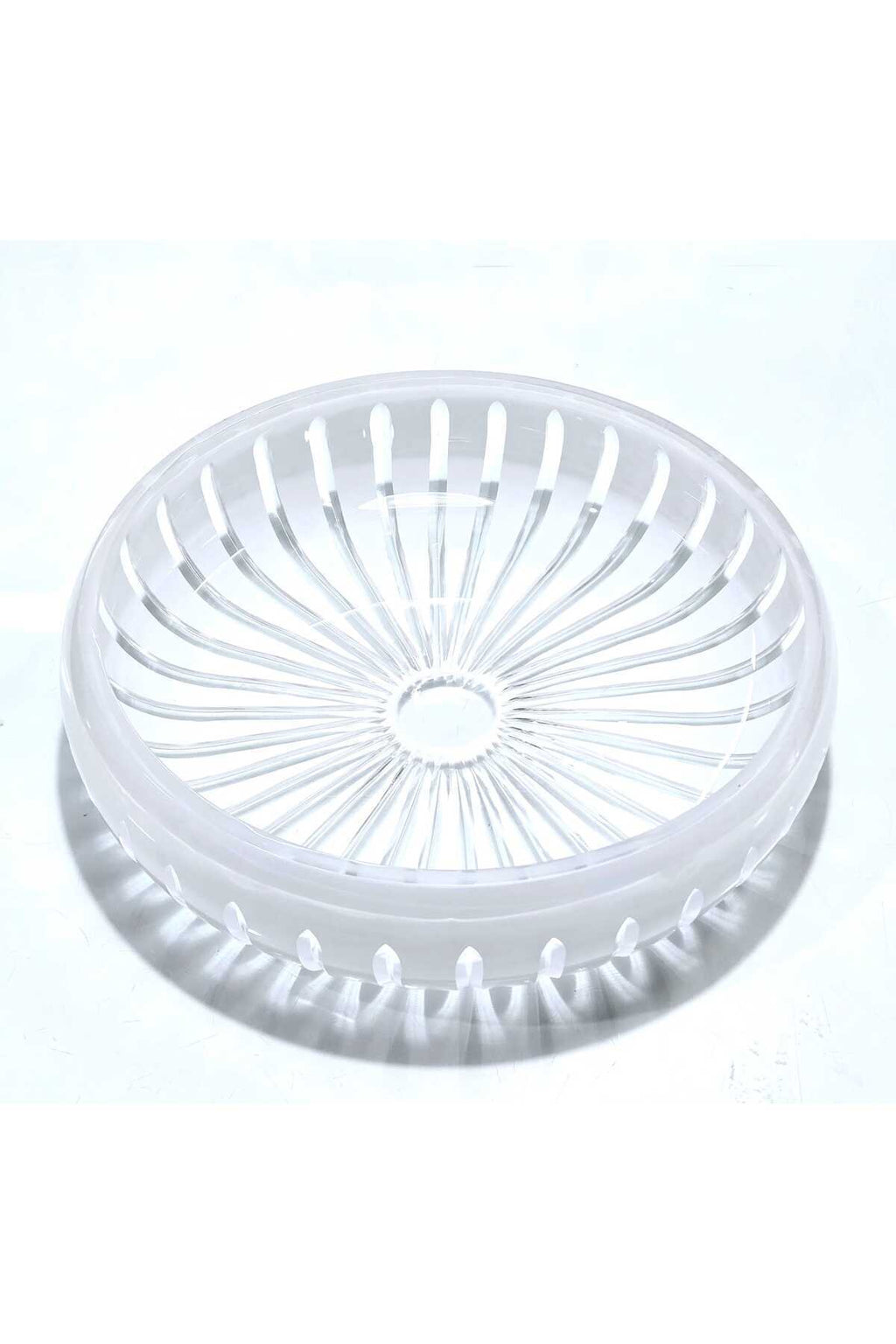 El Yapımı Kristal Dekoratif Vertical Desen 28 Cm Sunumluk Sofra Sunum Kasesi
