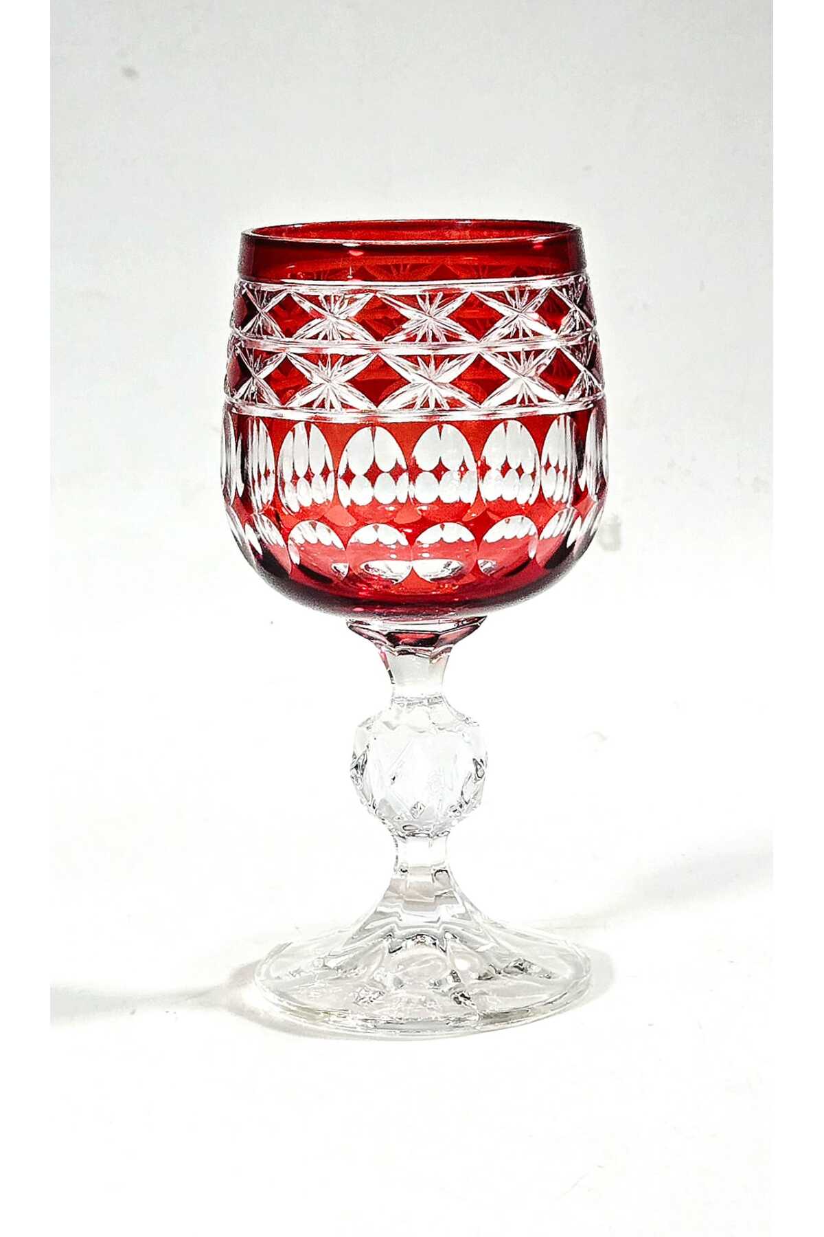El Yapımı Kristal Dekoratif Bohemia Crystal Haven Desen Özel Tasarım Avangart Bardak Seti 6'lı