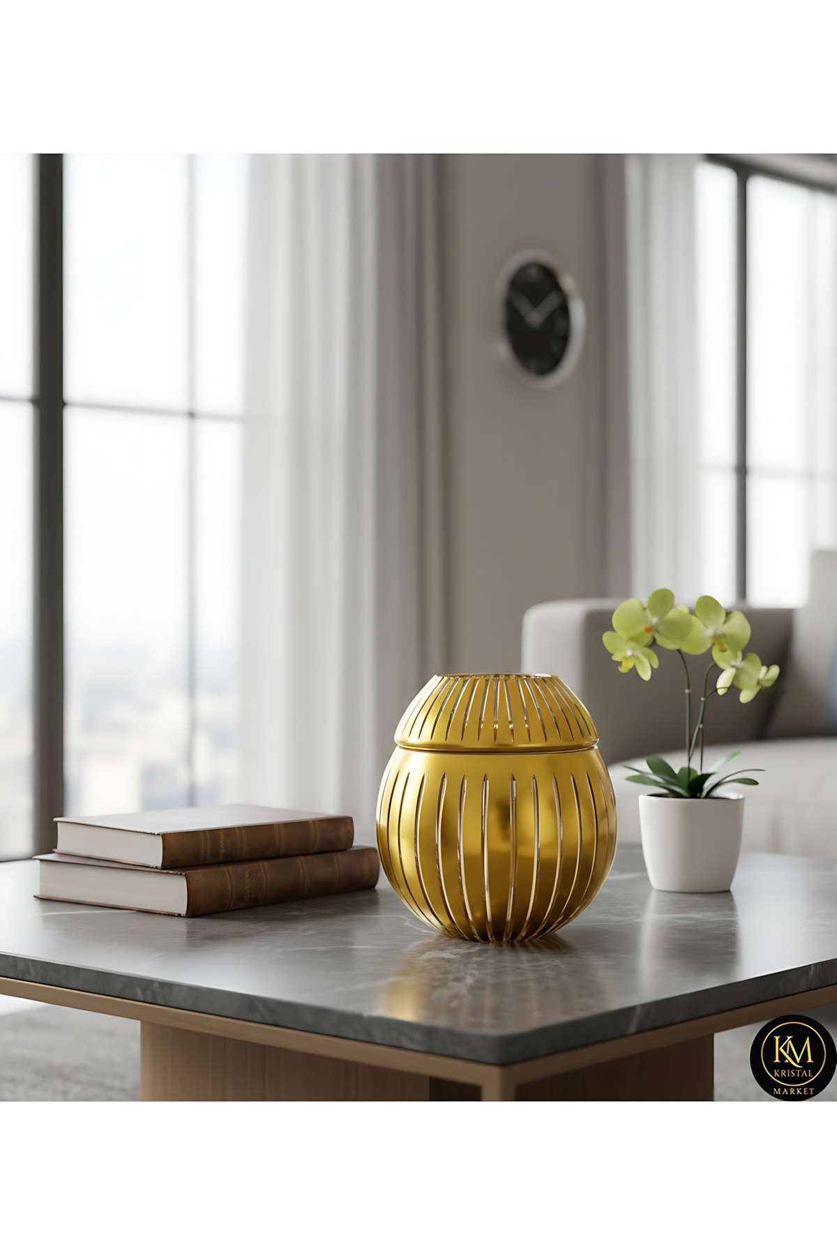 El Yapımı Kristal Dekoratif Pearl Küre Desen Ayaklı Sunumluk Kapaklı Peçetelik Mumluk