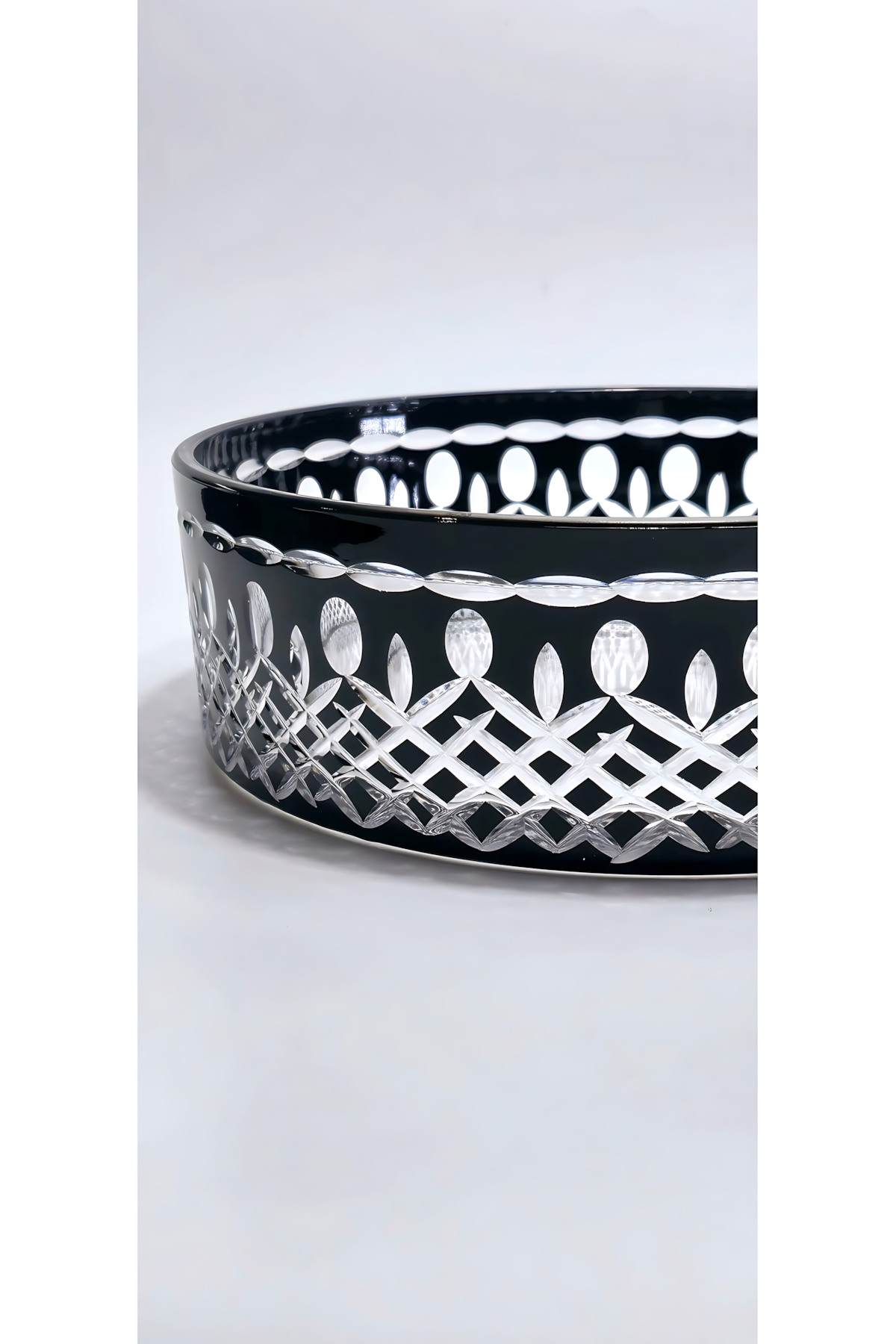 El Yapımı Kristal Dekoratif 25-19 Cm Meyvelik Sunumluk City