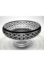 El Yapımı Kristal Dekoratif Bodrum Oval Desen 28 Cm Sunumluk Sofra Sunum Kasesi