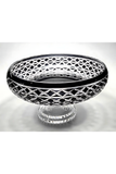 El Yapımı Kristal Dekoratif Bodrum Oval Desen 28 Cm Sunumluk Sofra Sunum Kasesi