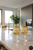 El Yapımı Kristal Dekoratif Bohemia Crystal Haven Desen Özel Tasarım Avangart Bardak Seti 6'lı