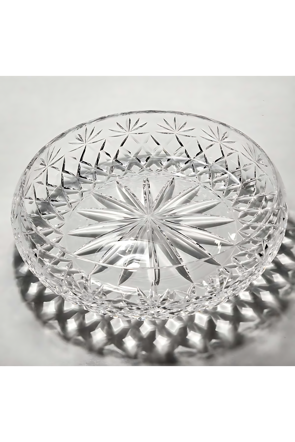 El Yapımı Kristal Dekoratif Palm Desenli 28 Cm Sunumluk Kase