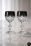 El Yapımı Kristal Dekoratif Renkli Bohemia Kristal Damla Lüks Ayaklı Kadeh Kahve Yanı Su Bardağı 150ml