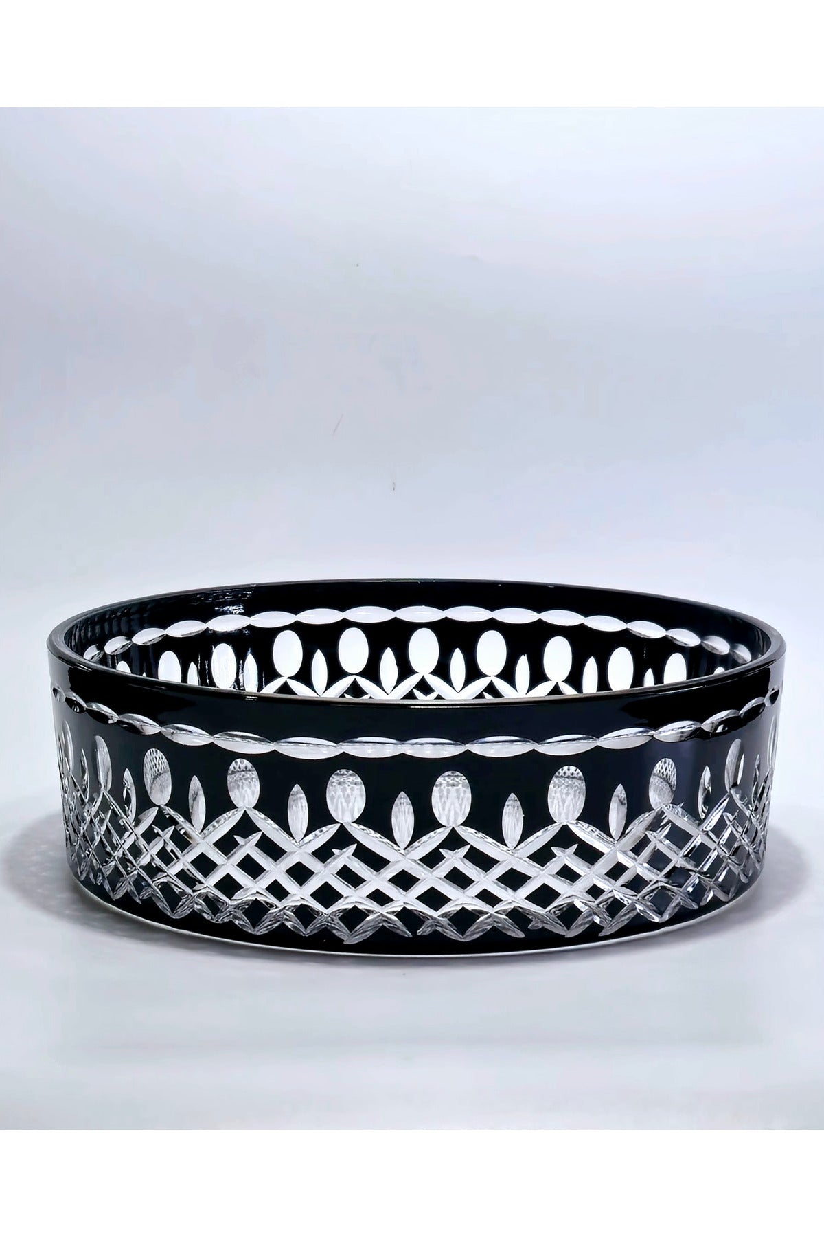 El Yapımı Kristal Dekoratif 25-19 Cm Meyvelik Sunumluk City