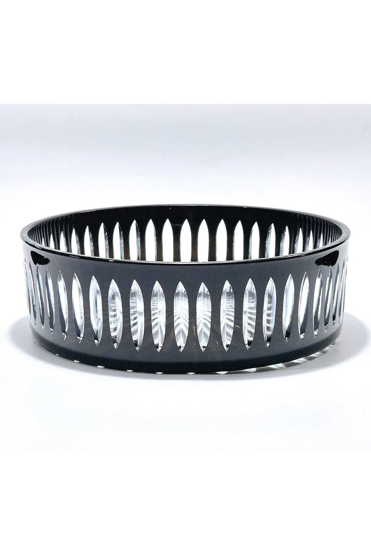 El Yapımı Kristal Dekoratif Sofra Kase Sunumluk Meyvelik 25cm