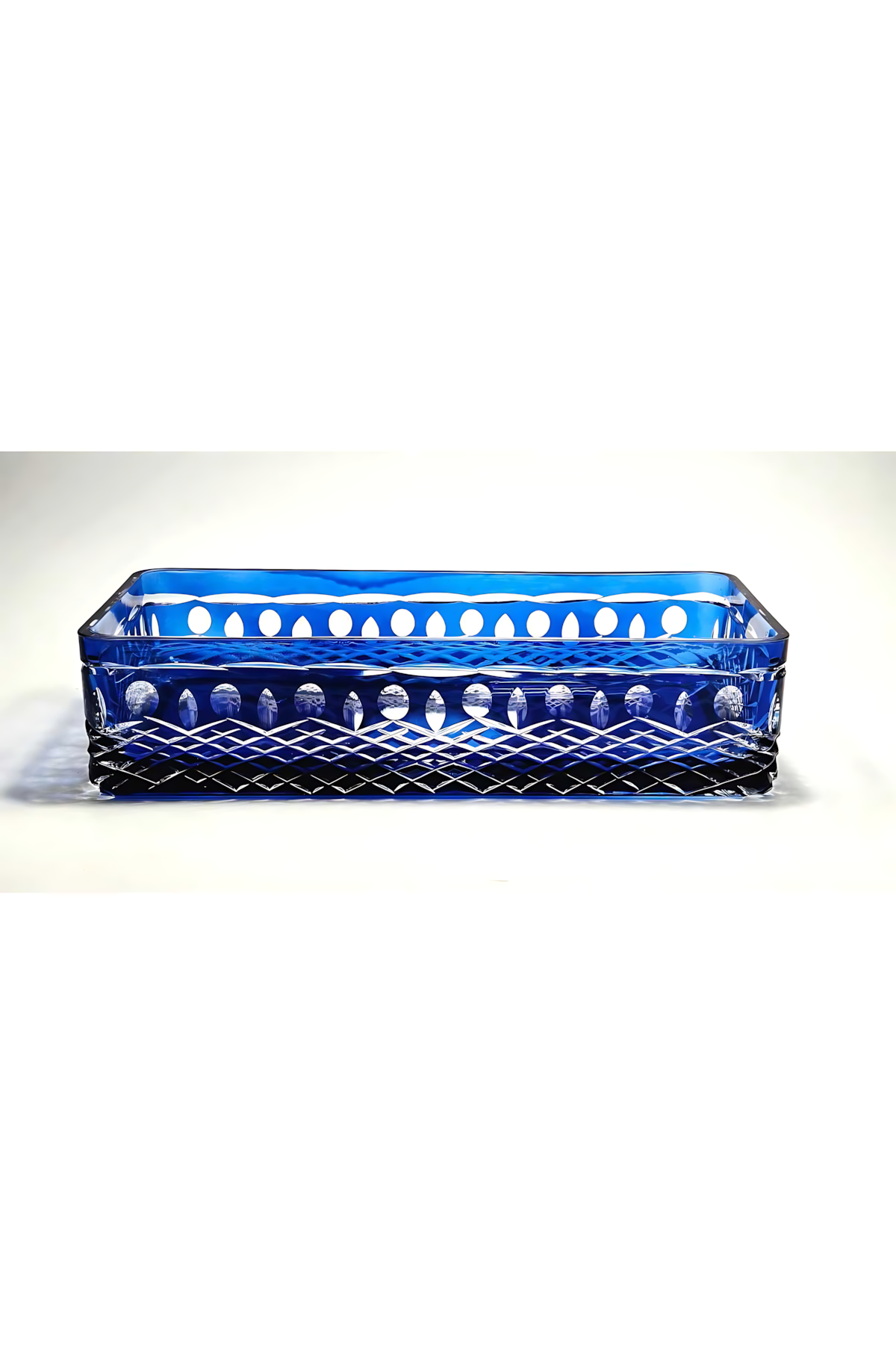 El Yapımı Kristal Dekoratif Royal Desenli Baton Sunumluk Sofra Sunum Kasesi