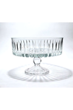 El Yapımı Kristal Dekoratif Sofra Kase Sunumluk Meyvelik 25cm Vertical Desen