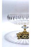 El Yapımı Kristal Dekoratif Vertical Desenli 28-22-16 Cm Sunumluk Ayaklı Kase Set 3'lü