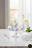 El Yapımı Kristal Dekoratif Papatya Desenli Ayaklı 28cm Lüks Meyvelik