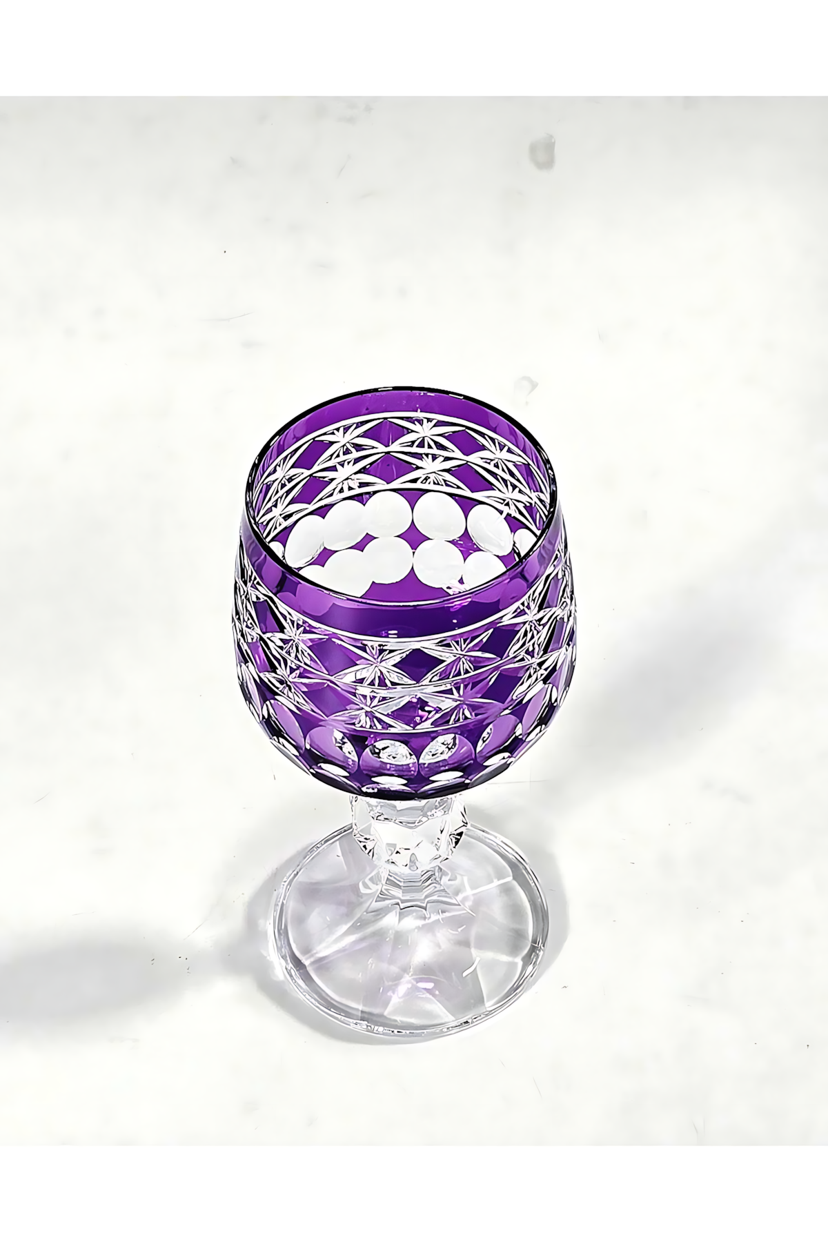 El Yapımı Kristal Dekoratif Bohemia Crystal Haven Desen Özel Tasarım Avangart Bardak Seti 6'lı