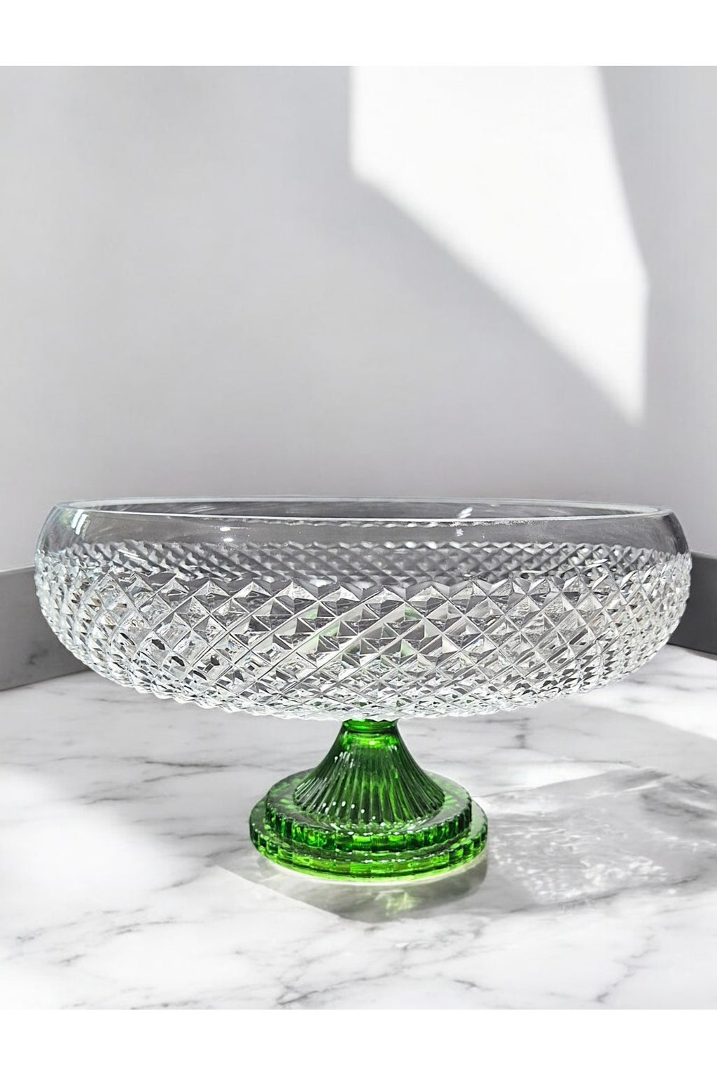 El Yapımı Kristal Dekoratif Karizma 28 Cm Ayaklı Kase