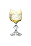El Yapımı Kristal Dekoratif Bohemia Kristal Püskül Desenli Kristal Ayaklıkahve Yanı Lüks Bardak 150ml