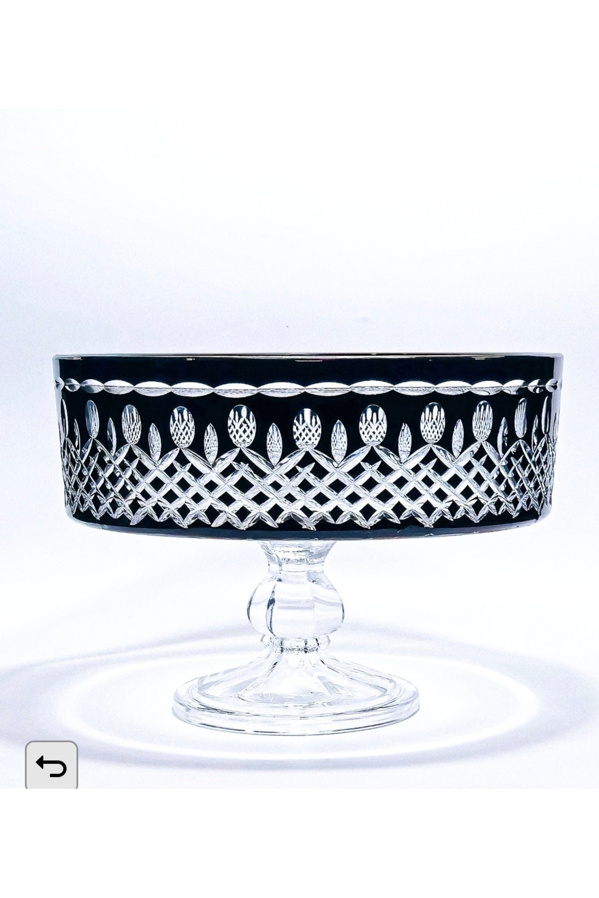 El Yapımı Kristal Dekoratif 25cm Cm Ayaklı Meyvelik City