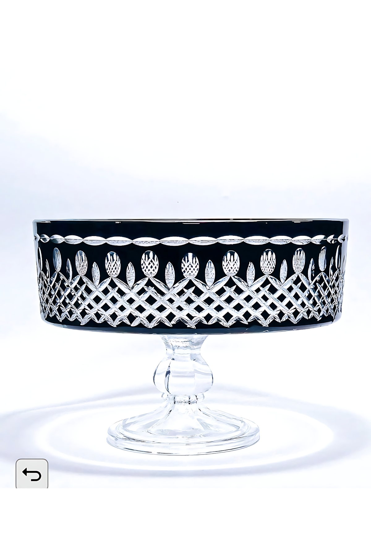 El Yapımı Kristal Dekoratif 25cm Cm Ayaklı Meyvelik City