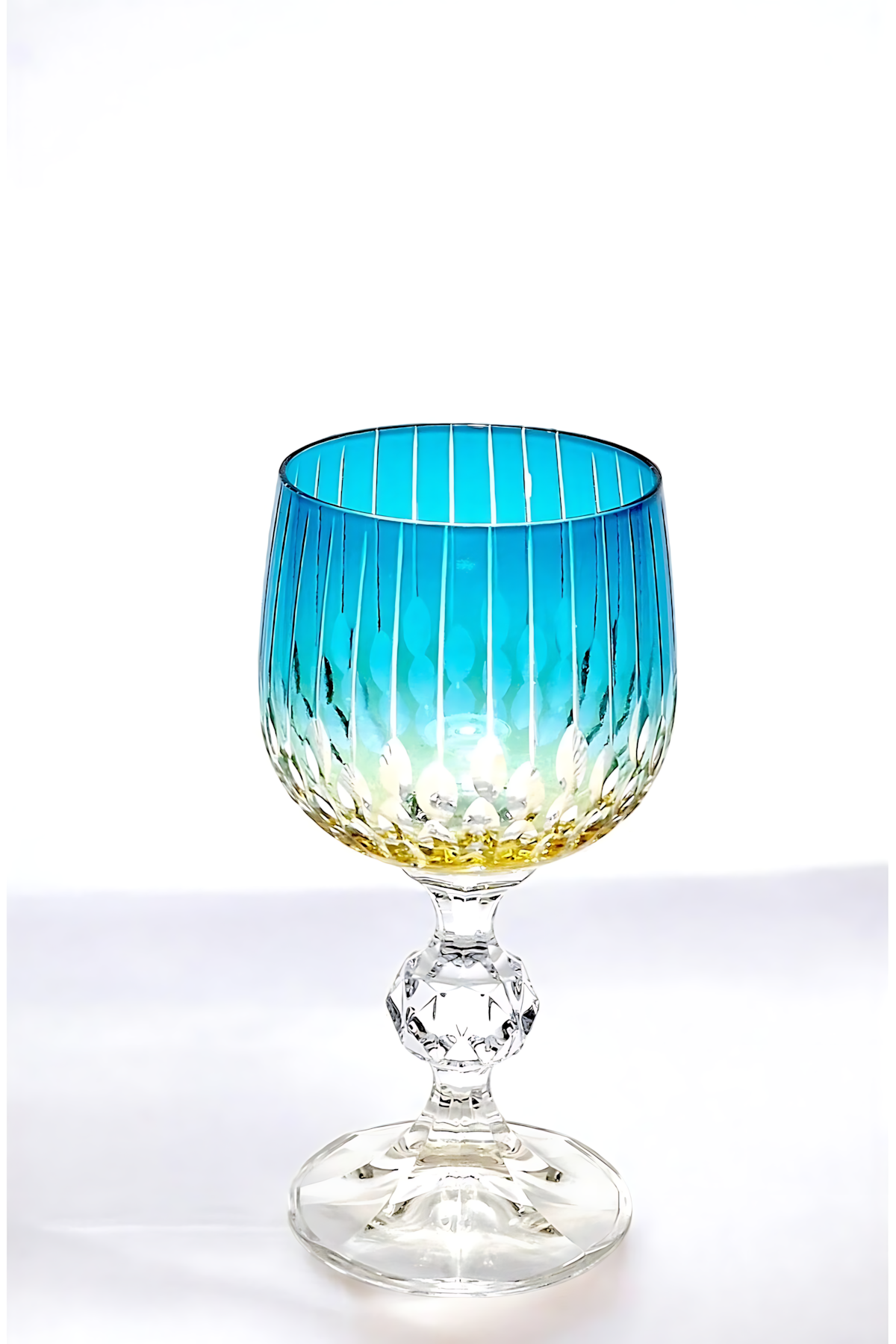 El Yapımı Kristal Dekoratif Ayaklı Lüks Bardak 6'lı Set