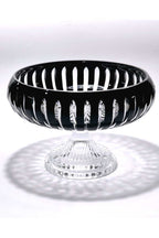 El Yapımı Kristal Dekoratif 28cm Kesme Kristal Vertical El İşçiliği Büyük Kase /sunumluk