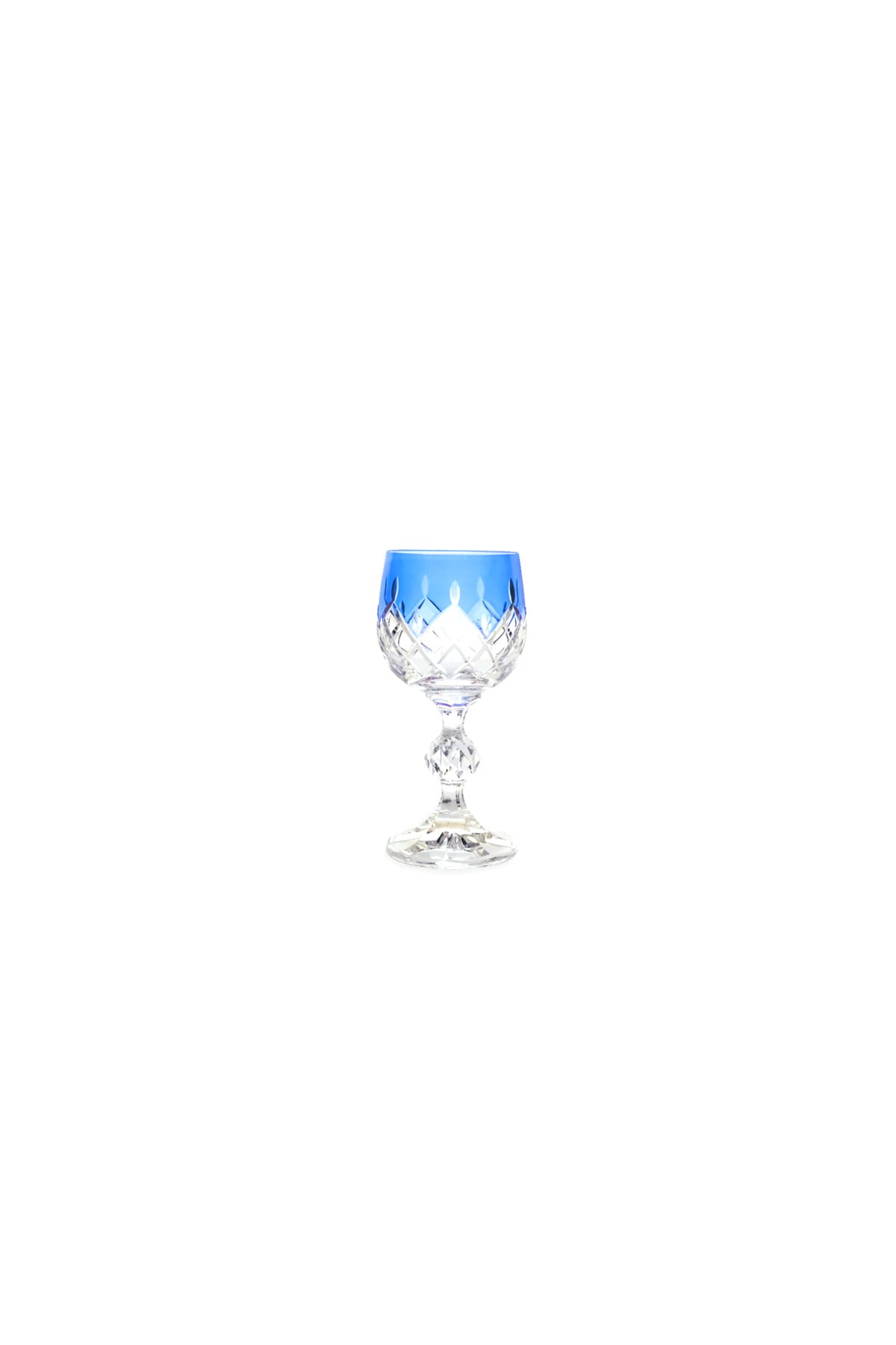 El Yapımı Kristal Dekoratif Renkli Bohemia Kristal Damla Lüks Ayaklı Kadeh Kahve Yanı Su Bardağı 150ml
