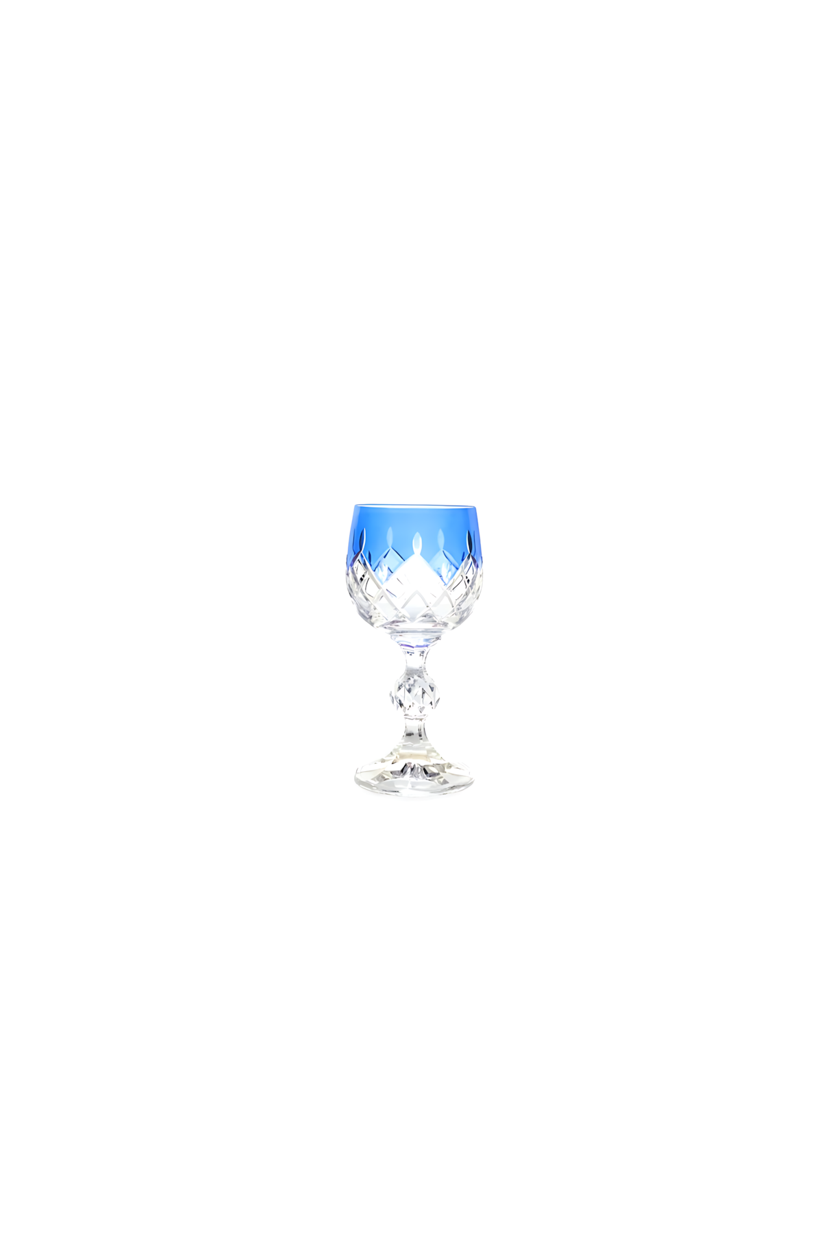 El Yapımı Kristal Dekoratif Renkli Bohemia Kristal Damla Lüks Ayaklı Kadeh Kahve Yanı Su Bardağı 150ml