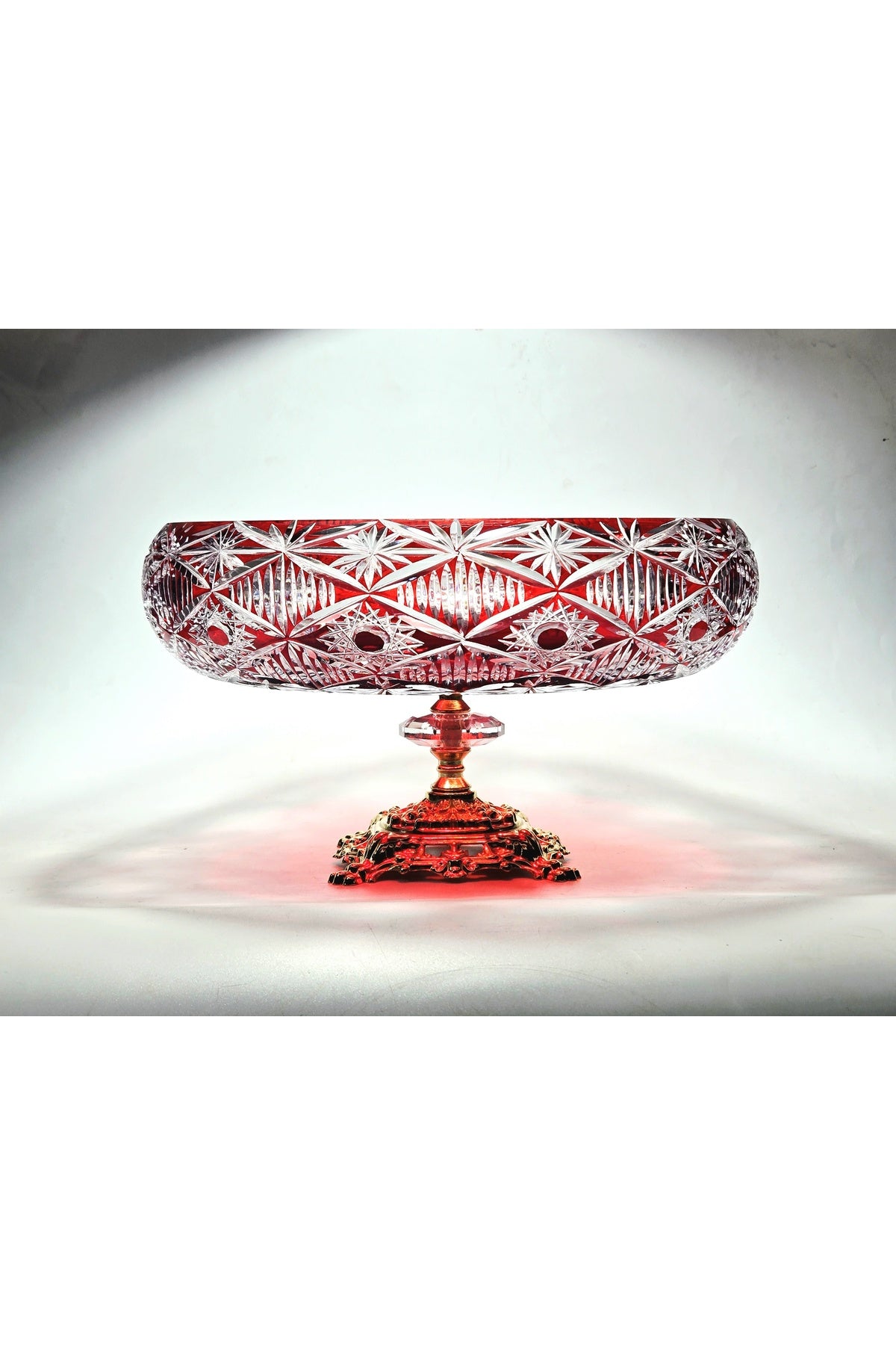 El Yapımı Kristal Dekoratif Avangart Vizyon 28 Cm Sunumluk Kase