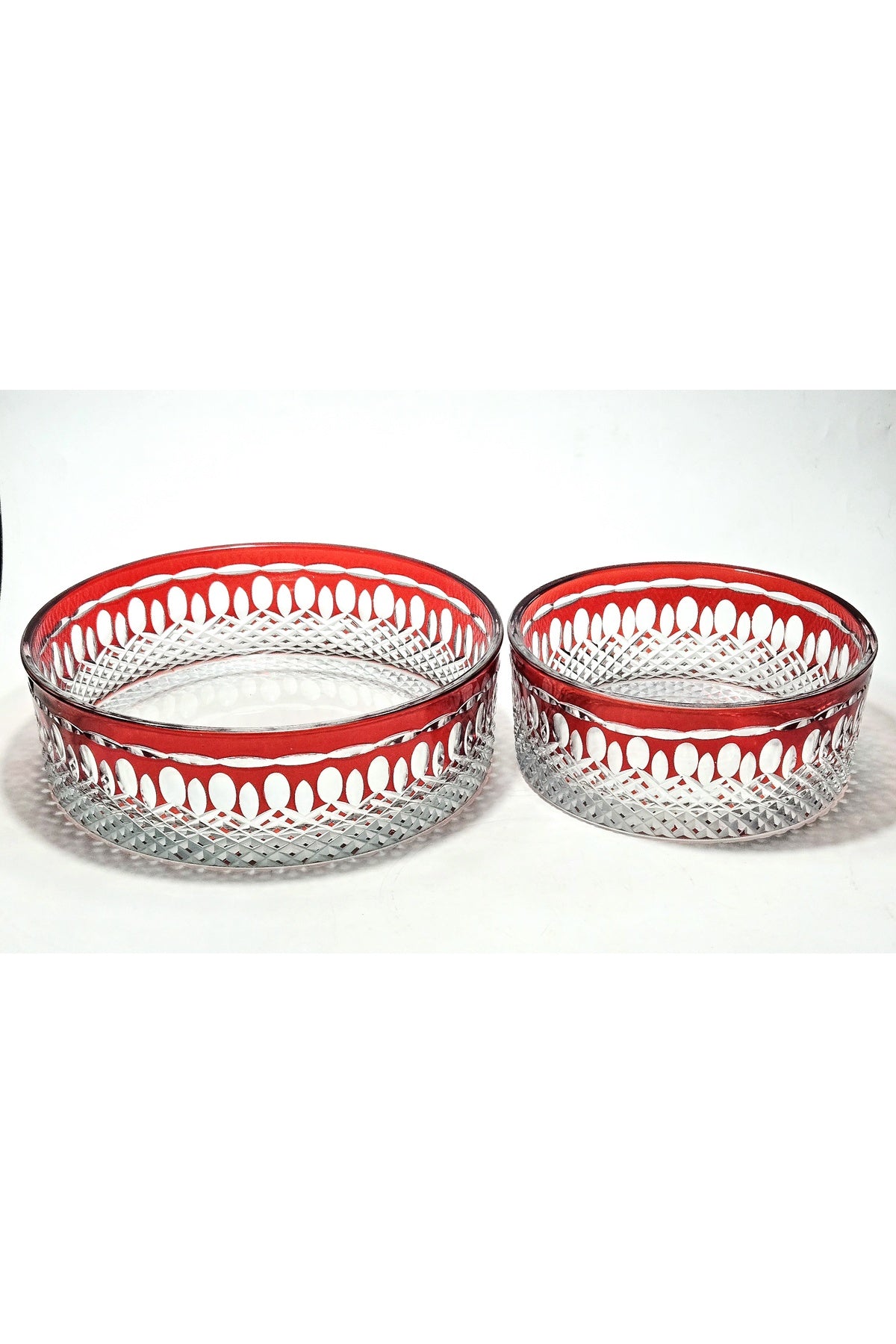 El Yapımı Kristal Dekoratif Royal Desen Lüks Meyvelik Sunumluk 25-19cm